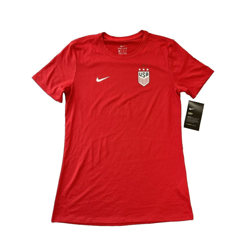 Nike Dri-Fit USA Soccer Team T-shirt Red Women's XS World Cup USA Tee